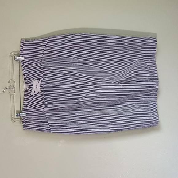 NWT 7th Ave Ny & Co Blue and white striped seersucker Pencil skirt sz: 18 - Picture 3 of 16